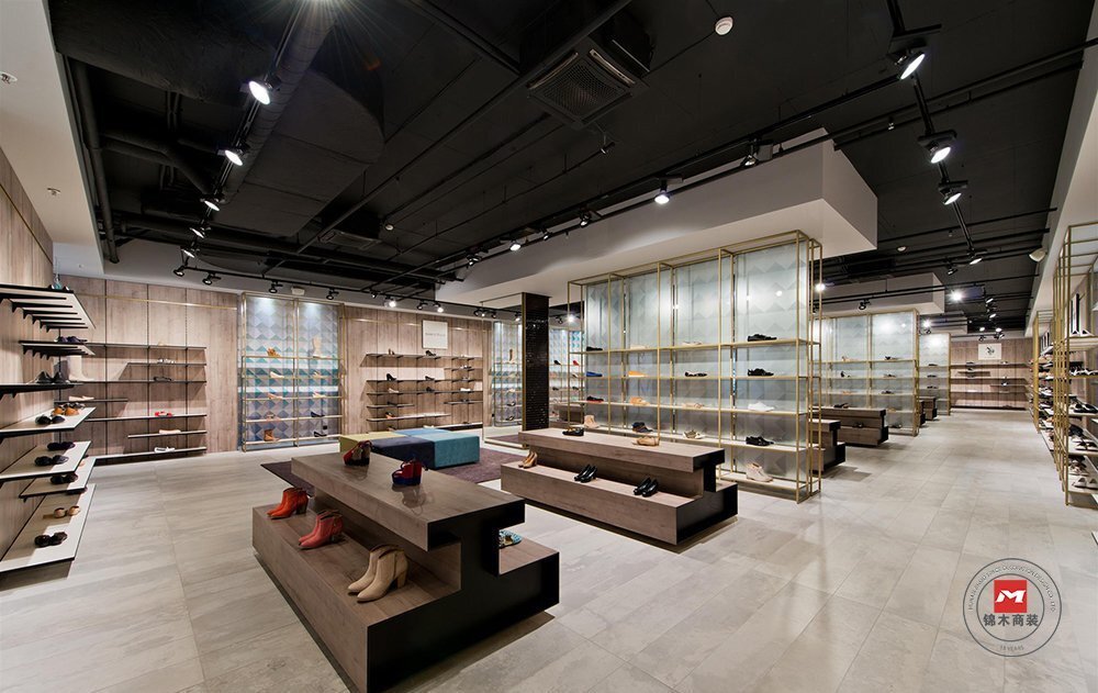 熱風(fēng)鞋店|新潮流鞋店面裝修設(shè)計效果 - 長沙錦木裝飾工程設(shè)計